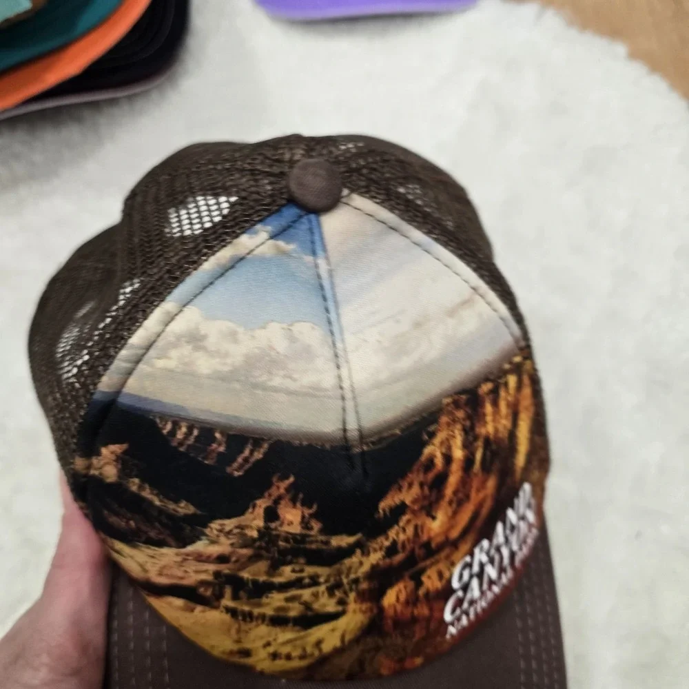 Grand Canyon National Park Trucker Hat Brown Mesh Snapback Hat‎ G-Trick